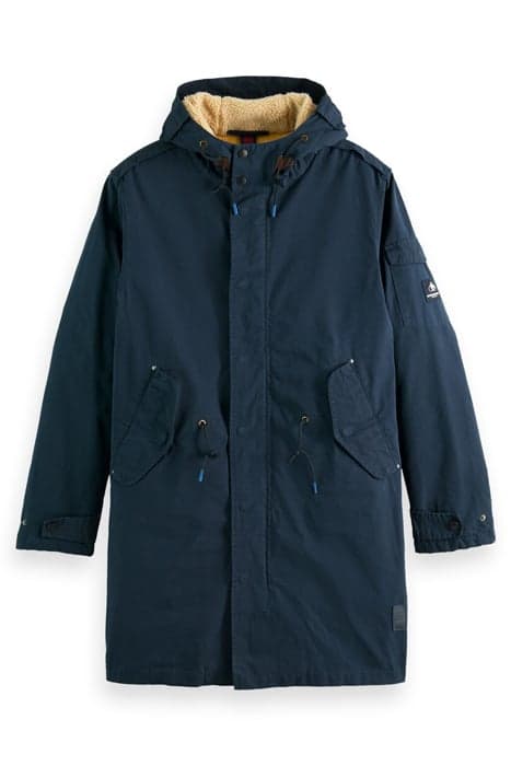 PARKA JACKET WITH TEDDY LINING NAVY by Scotch & Soda