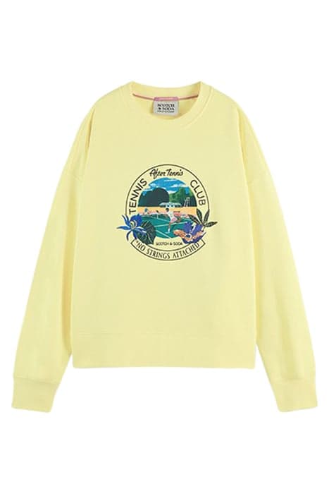 LOOSE FIT CREWNECK SWEATER POPCORN by Scotch & Soda