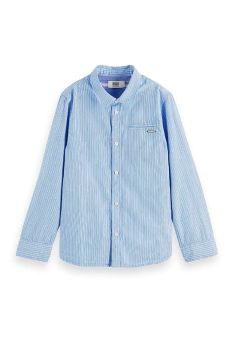 CLASSIC STRIPED LONG-SLEEVED SHIRT IN ORG. COTTON BLUE STRIP by Scotch & Soda