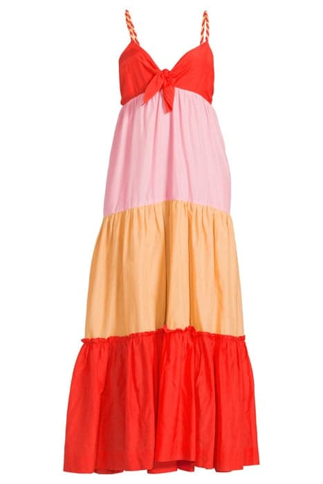 COLOR BLOCK SILK-BLEND MAXI DRESS COMBO Y by Scotch & Soda