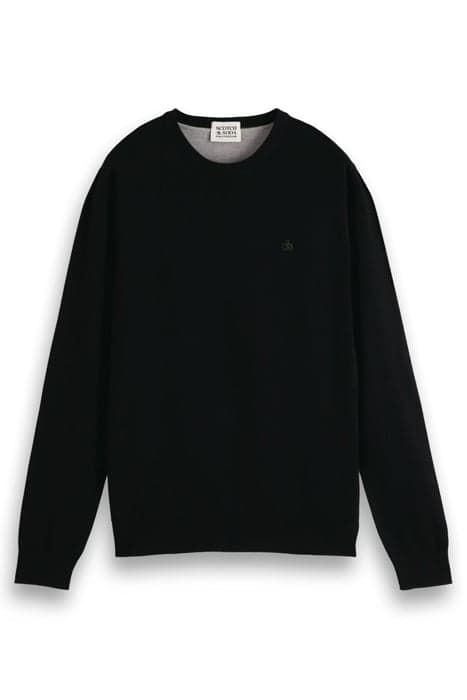 ESSENTIALS - CLASSIC CREWNECK PULLOVER BLACK by Scotch & Soda