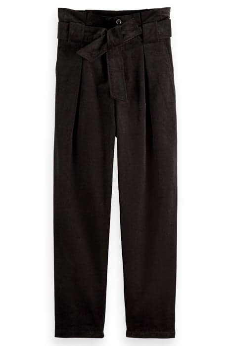 DAISY - HIGH RISE STRAIGHT LEG PAPERBAG TROUSERS BLACK SKY by Scotch & Soda