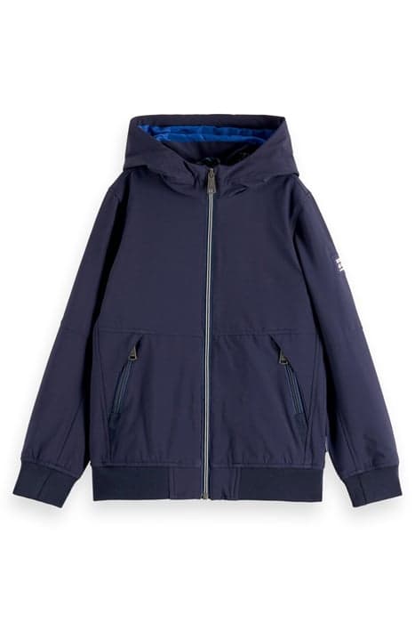 CLASSIC HOODED SHORT SOFT-SHELL NYLON JACKET NIGHT by Scotch & Soda