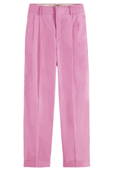 MILA - HIGH RISE TAPERED PLEATED CHINO ORCHID PINK by Scotch & Soda