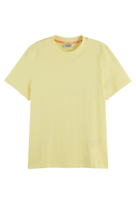 REGULAR FIT T-SHIRT WITH SPLITTED HEM POPCORN by Scotch & Soda