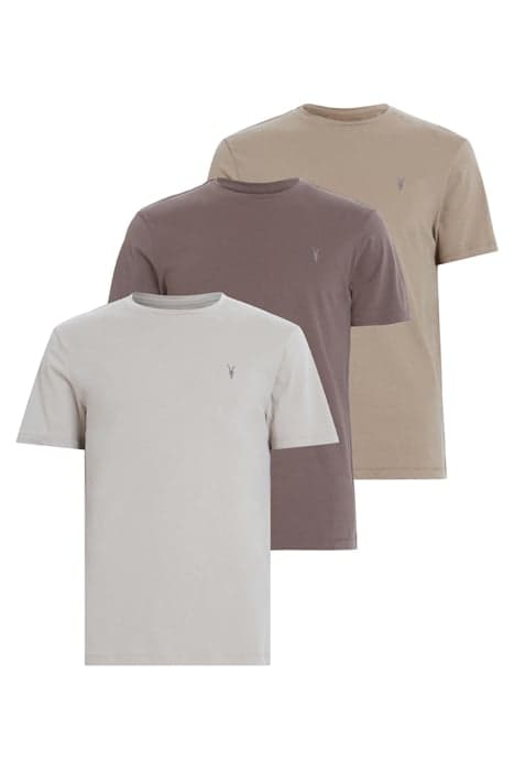 BRACE SS CREW 3 PK TAUPE/BRWN/BRWN by AllSaints