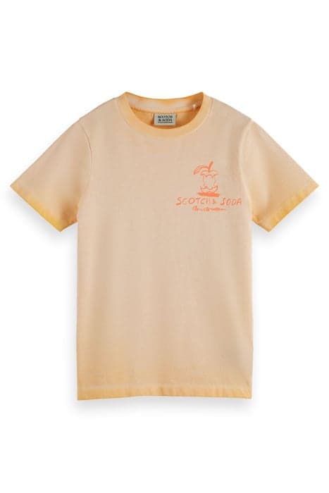 COTTON IN CONVERSION SHORT-SLEEVED GARMENT-DYED T-SHIRT PEAC by Scotch & Soda