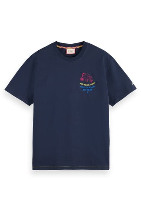 RELAXED FIT CROSS STITCH ARTWORK T-SHIRT IN ORGANIC COTTON N by Scotch & Soda