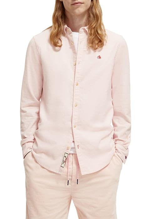 FINE CORDUROY SHIRT - SLIM FIT PINK CLOUD by Scotch & Soda