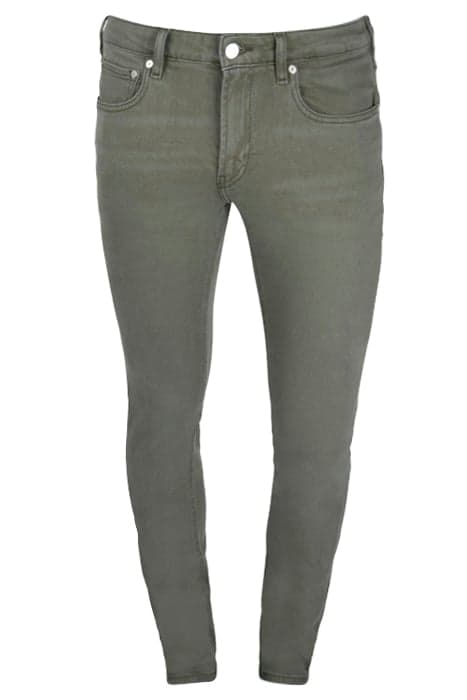 SKIM SKINNY JEANS — GARMENT DYED COLOURS MILITARY GREEN by Scotch & Soda