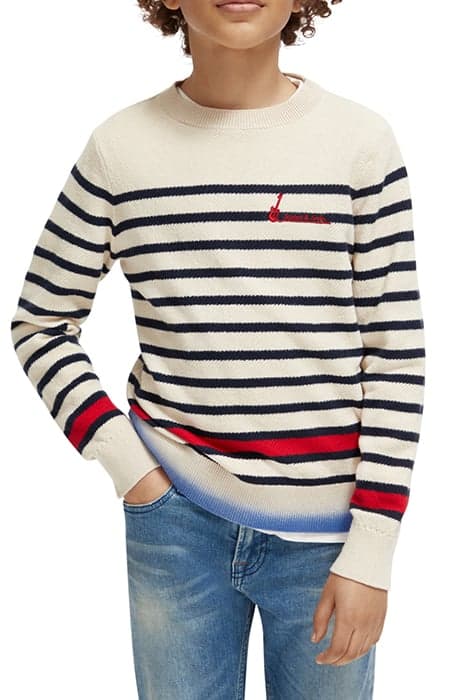 YARN-DYED STRIPE DIP-DYE PULLOVER CONTAINS ORGANIC COTTON NI by Scotch & Soda