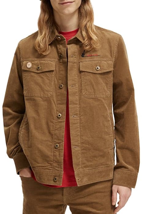 FINE CORDUROY TRUCKER JACKET TAUPE by Scotch & Soda