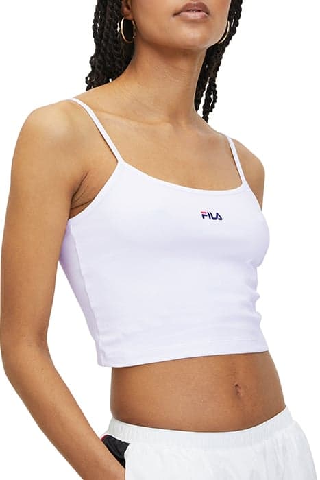 LONI CROPPED SPAGHETTI TOP BRIGHT WHITE by FILA