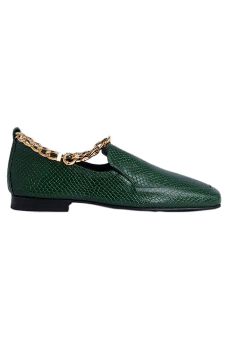 NICK EMERALD SNAKE PRINT LEATHER by BY FAR