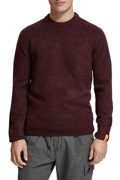 REGULAR FIT SOFTY-KNIT MELANGE PULL BERRY WINE by Scotch & Soda