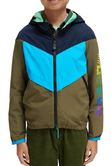 COLOUR BLOCK LIGHTWEIGHT JACKET IN RECYCLED POLYESTER COLOUR by Scotch & Soda