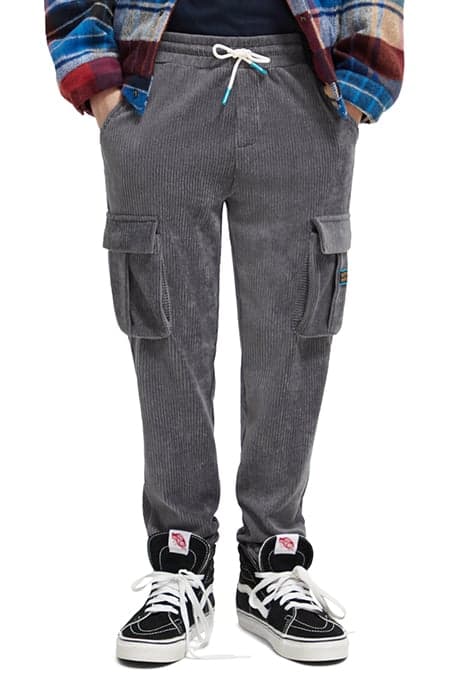 CORDUROY CARGO SWEATPANTS CONTAINS ORGANIC COTTON ANTRA by Scotch & Soda