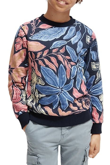 COTTON IN CONVERSION ALL-OVER PRINTED SWEATSHIRT COLOURFUL L by Scotch & Soda