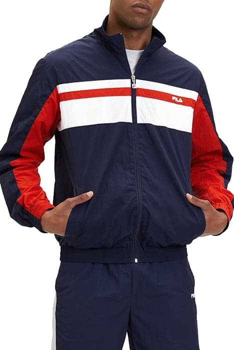 LUOYANG TRACK JACKET BLACK IRIS-BRIGHT WHITE-TRUE RED by FILA