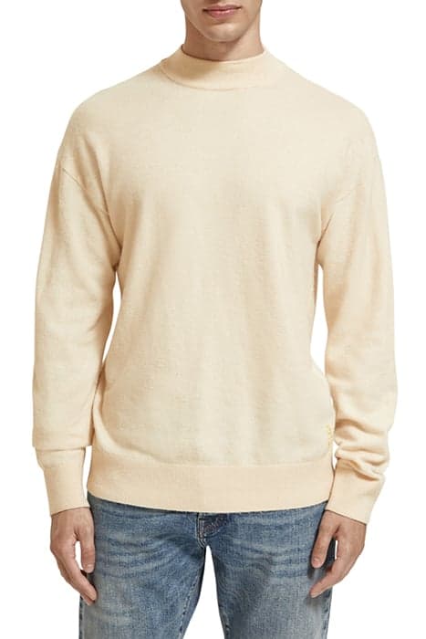 DROPPED SHOULDER BASIC MOCK IN RECYCLED POLYESTER BLEND LIGH by Scotch & Soda