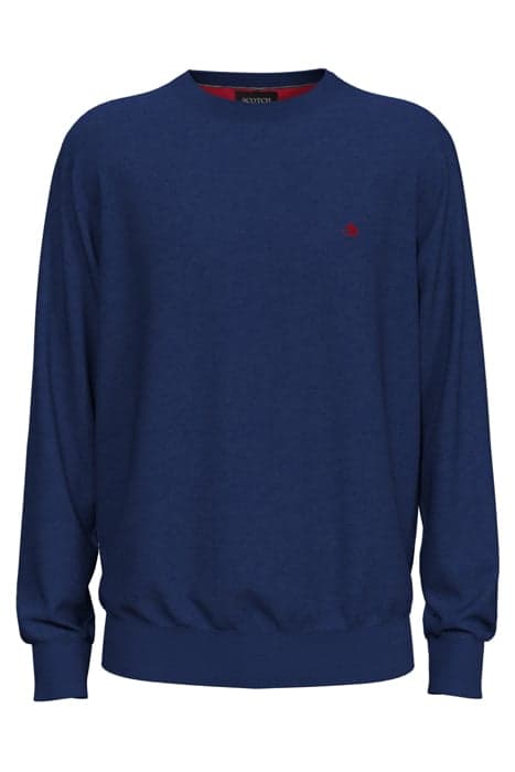 ESSENTIALS ECOVERO VISCOSE-NYLON CREWNECK PULLOVER DUSK by Scotch & Soda