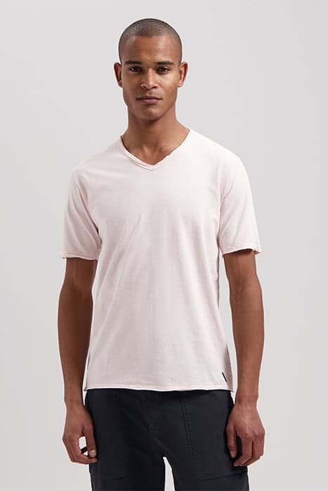 BASIC V-NECK TEE SLUB JERSEY PEARL by Dstrezzed