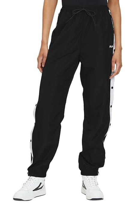 LARISA HIGH WAIST BUTTENDED TRACK PANTS BLACK-BRIGHT WHITE by FILA