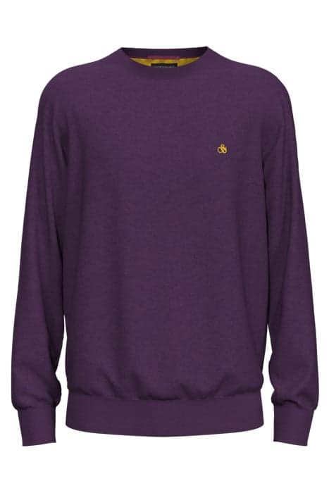 REGULAR FIT ESSENTIALS CREW IN ECO VERO VIOLET DREAM by Scotch & Soda