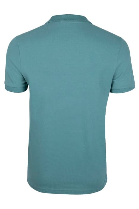 JUDE-ZIP NECK PIQUE PO TEAL by Reiss