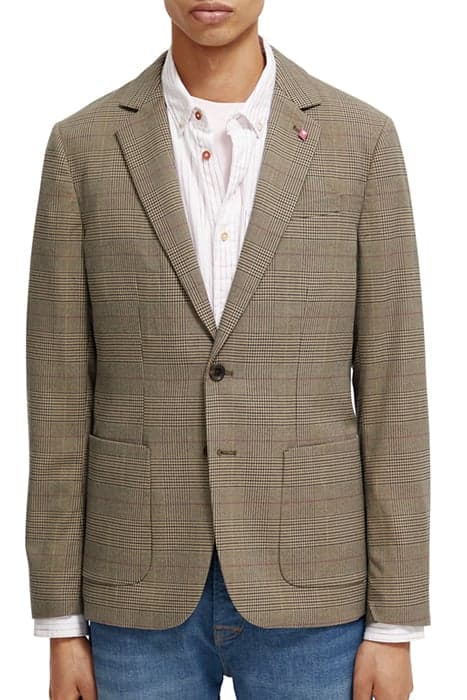 CLASSIC YARN-DYED CHECK BLAZER TAUPE CHECK by Scotch & Soda