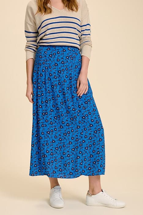 JUMPI - SAPPHIRE MIDI SKIRT WITH CITY FLOWER PRINT by ONE STEP