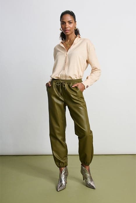 PANTS - OLIVE GREEN GLOW by POM Amsterdam