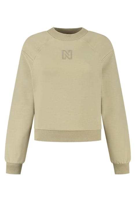 NIKKIE CUTSEAM SWEATER KHAKI by NIKKIE