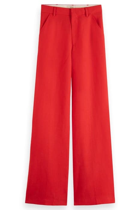 HANA - TAILORED HIGH RISE WIDE LEG PANTS AMP RED by Scotch & Soda