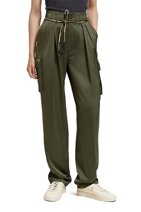 FAYE - HIGH RISE RELAXED TAPERED LEG PAPER BAG UTILITY PANT  by Scotch & Soda