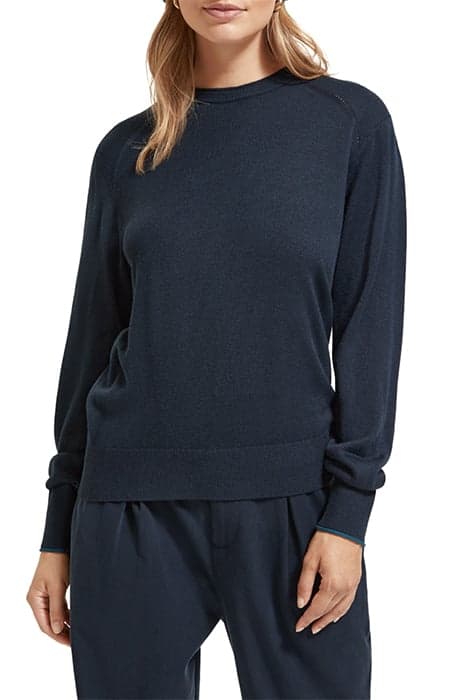 BASIC CREW NECK PULLOVER NIGHT by Scotch & Soda