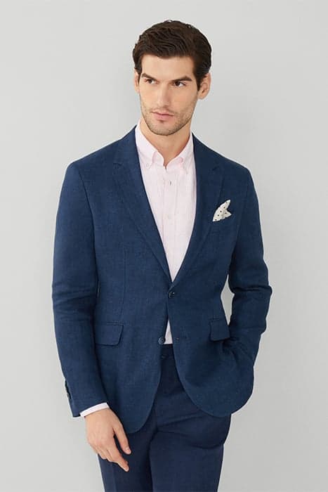 LINEN DELAVE HOPSACK NAVY by Hackett London