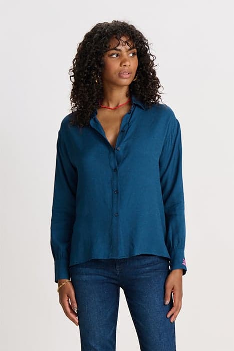 BLOUSE - MILLY ETERNAL BLUE by POM Amsterdam