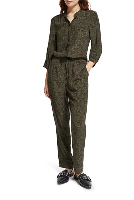 PRINTED JUMPSUIT LEOPARD SPOT GREEN by Scotch & Soda