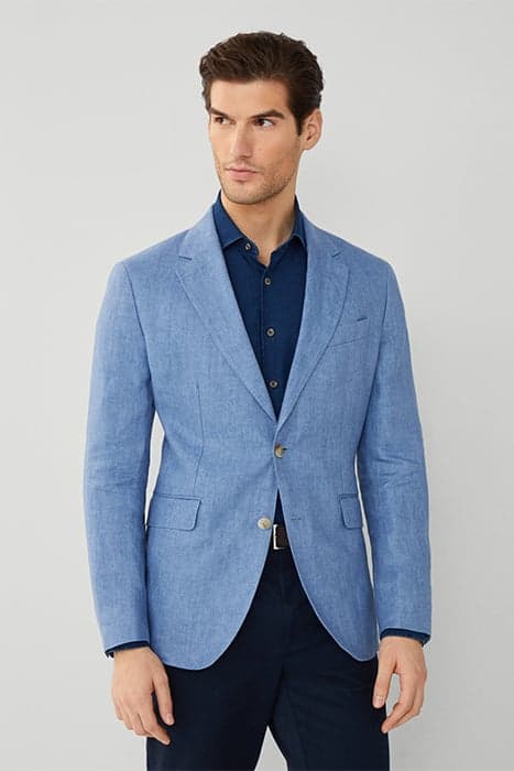 LINEN DELAVE HOPSACK CHAMBRAY B by Hackett London