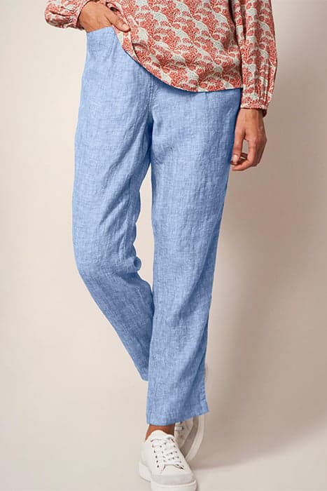 ROWENA LINEN TROUSER CHAMBRAY BLUE by White Stuff