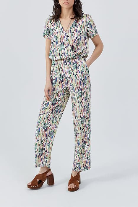 ECRU IKAT DIAMOND PRINT JUMPSUIT by IKKS