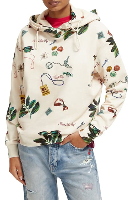 AOP RELAXED FIT HOODIE FESTIVAL TRINKET by Scotch & Soda