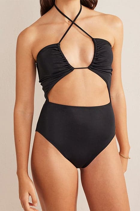 CUT-OUT DETAIL STRING SWIMSUIT BLACK by Boden