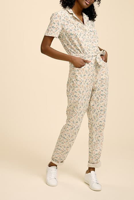 ROLL - IVORY TROUSER SUIT WITH PLANT BOUQUET PRINT by ONE STEP