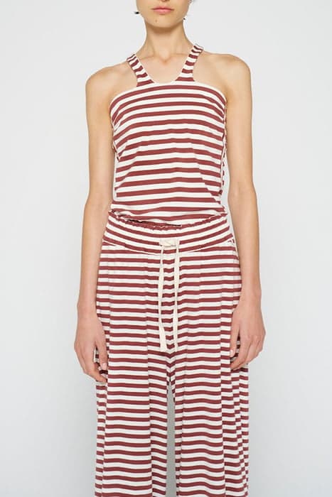 SPORTY WRAPPER STRIPES WARM WHITE/BURGUNDY by 10DAYS