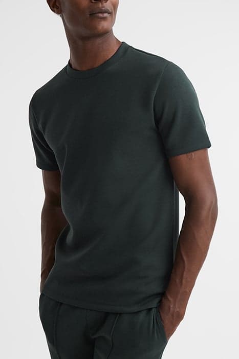 BRADLEY-SS INTERLOCK CREW EMERALD by Reiss