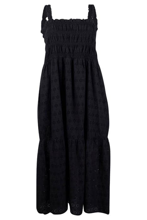 SHIRRED BRODERIE SUNDRESS LONG BLACK by French Connection