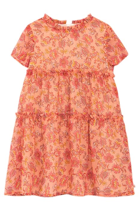 GIRLS' ORANGE FLOWERY PRINT DRESS PEACH by IKKS