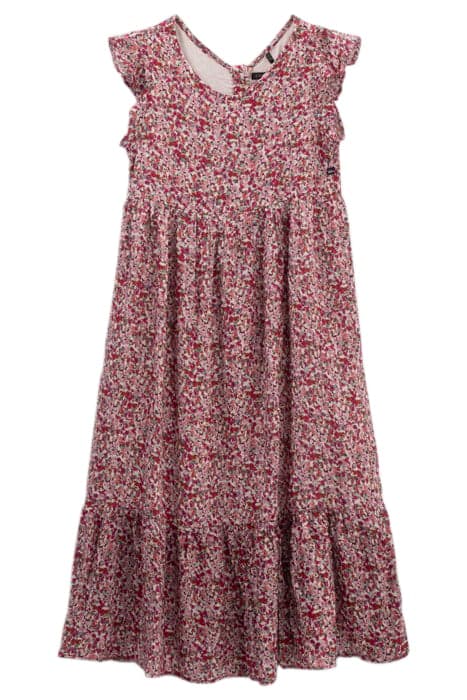 GIRLS' FUCHSIA FLOWER PRINT LONG DRESS FUSHIA by IKKS